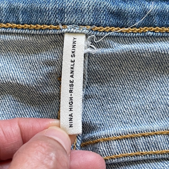 Rag and Bone Nina High Rise Ankle Skinny Jeans Size 30 Light Wash Button fly - Picture 7 of 14